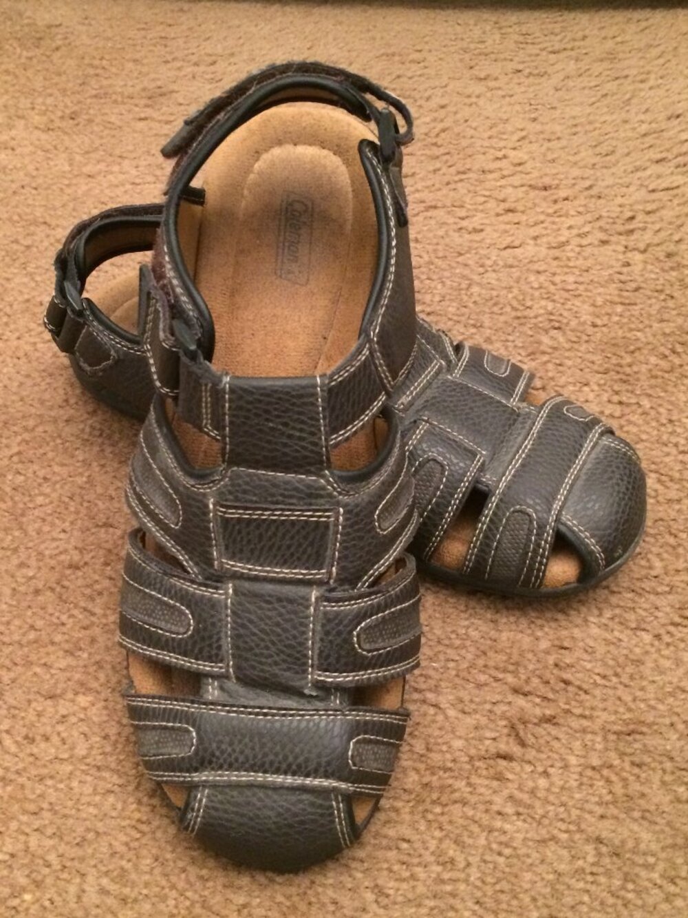 Men’s Coleman Footgear Hiking Sandals 10M Brown